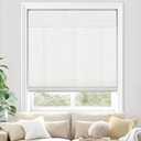 UNISHADES Light Filtering Cordless Roman Shades for Indoor Windows & French Doors, 30 3/4" W × 60" H - Light Filtering - Natural