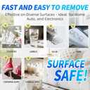 Surface Safe Adhesive Remover Spray 7oz - Rapidly Dissolves Glue Sticker Labels Decals Tape Residue from Car, Windows, Glass, Floor & More with Plastic Scraper & Microfiber Cloth for Easy Removal