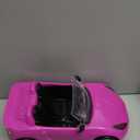 SUPER JOY Convertible Car for Dolls, Glittering Magenta Convertible Doll Vehicle with Working Seat Belts