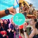 Smart Watch Bands for Women, Printed Silicone Watch Band Compatible with Fitbit Versa 3, Versa 4, Fitbit Sense & Sense 2, Soft Sport Ladies Watches Strap Replacement