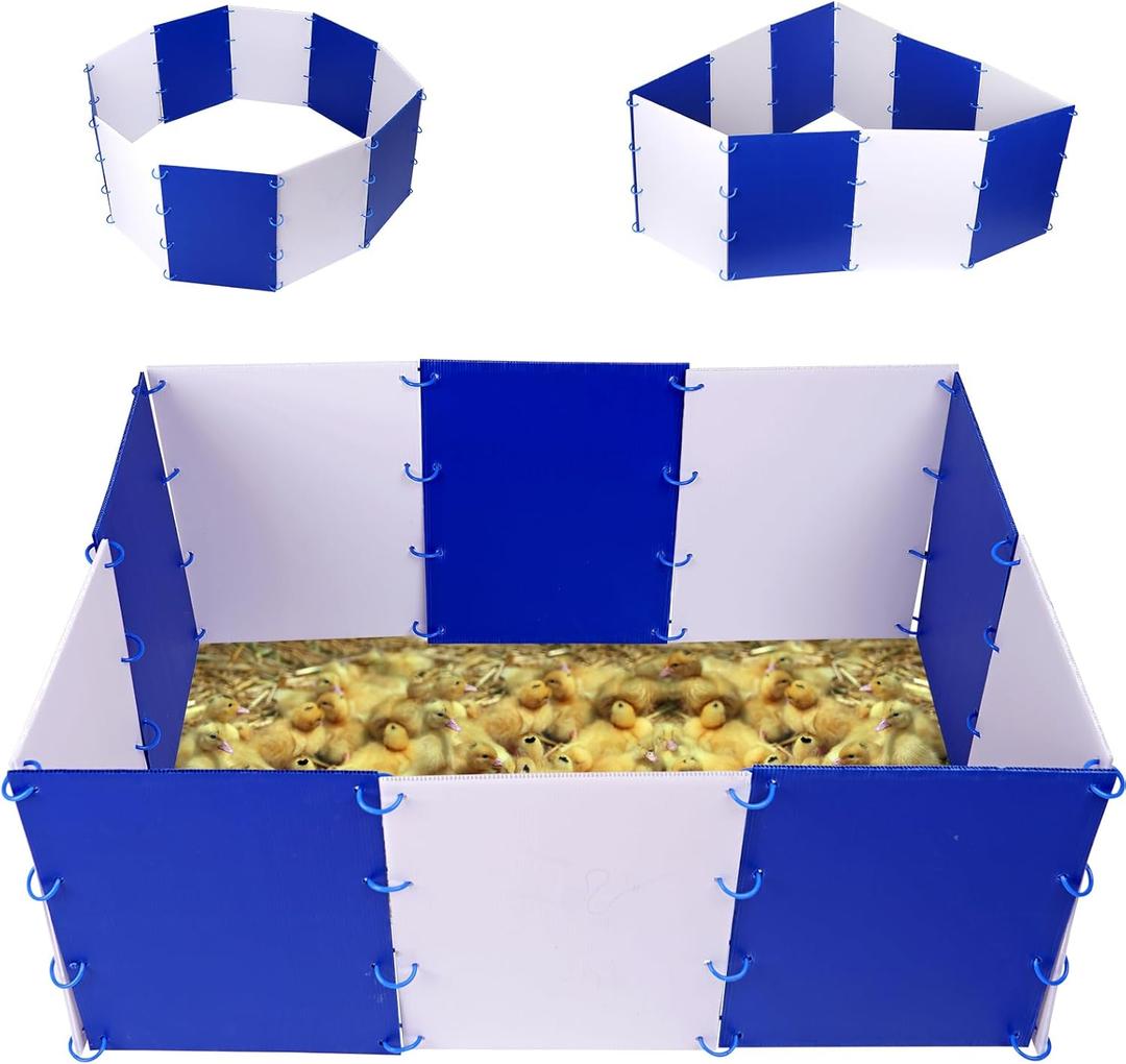 Chick Starter Kit Chicken Brooder Box for 15 Ducks Chicks Portable Coop & Chicken Cage Dog Playpen Panels for Small Animal,38.5"L x 38.5"W x 17"H