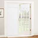 RYB Home Door Window Curtains 80 inch Length, Privacy Thermal Insulate Covering for Patio/Glass/Front/French Door Blinds Curtains, 26 x 80 inch, Pure White, 1 Panel
