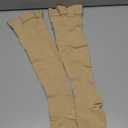Truform 20-30 mmHg Compression Stockings for Men and Women, Thigh High Length, Dot-Top, Open Toe, Beige, Medium