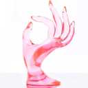 2 x HOMEGOAL Hand Jewelry Holder, Bracelet Ring Watch Jewelry Display Holder Stand, Mannequin Hand, Polyresin, 7 Inch (Peach Color)