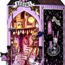 Hands Craft Kuromi Spooky House DIY Book Nook Kit  Official Sanrio Miniature Shelf Insert with Touch LED  283-Piece 3D Puzzle for Adults & Teens  Playful & Enchanting Dcor