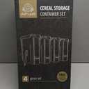 Cereal Containers Storage Set Large (4L,135.2 Oz), Airtight Food Storage Containers for Kitchen & Pantry Organization, Cereal Storage Container Set for Crunchiness, BPA Free Dispenser Keepers (4)