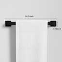 5-Pieces Matte Black Bathroom Accessories Set, SUS 304 Stainless Steel Bathroom Hardware Set, 16 Inch Towel Bar Set, Towel Holder Towel Racks for Bathroom Wall Mounted
