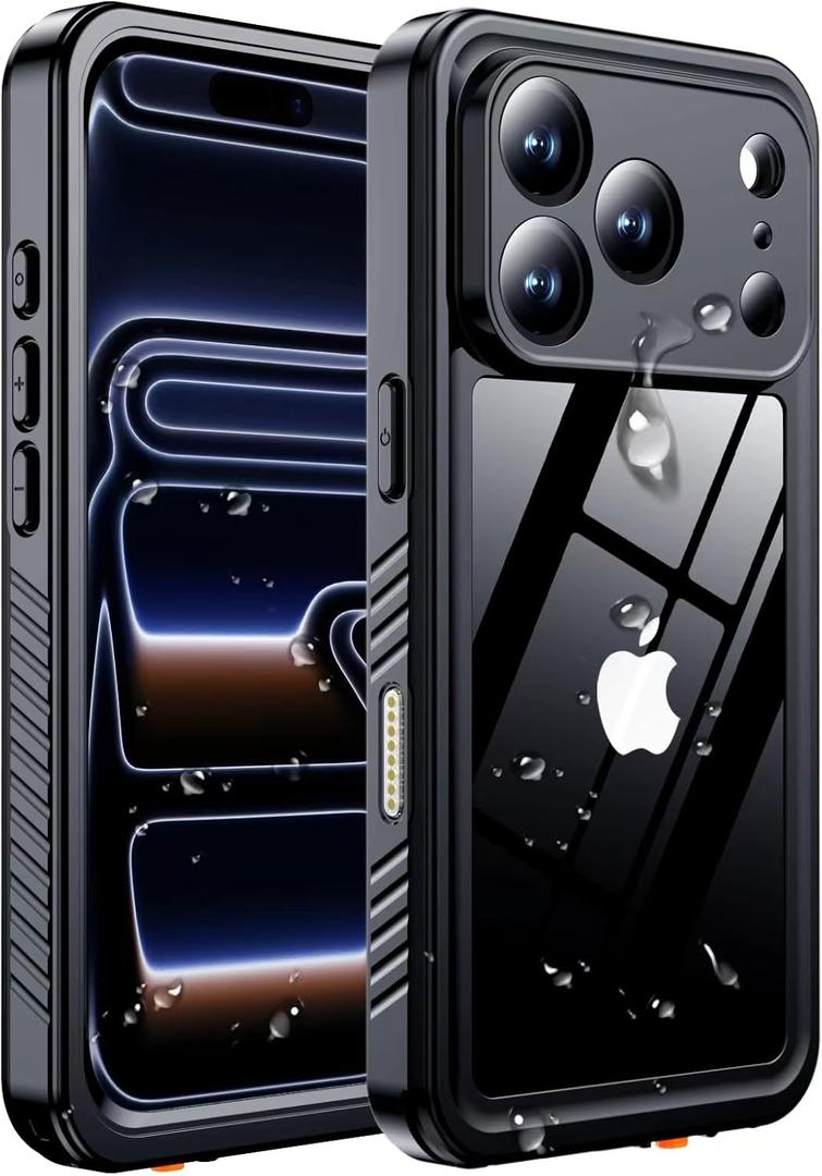 MOZOTER for iPhone 17 Pro Case Waterproof,[IPX8 Underwater Case][Full Body Shockproof & Military Dropproof] Clear Sound Quality Built-in Screen Protector for iPhone 17 Pro 6.3 inch-Black