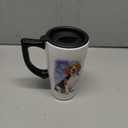 Spoontiques Beagle Ceramic Travel Coffee Mug with Lid and Handle - Spill Proof Lid - Double Walled Mug for Hot and Cold Beverages - Microwave and Dishwasher Safe