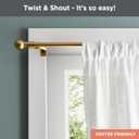 Zenna Home Adjustable Curtain Tension Rod for Windows, No Drill Expandable Tension Curtain Rod with Decorative Ball Finials, Easy Install Window Rod, 48 to 84 Inch, Gold