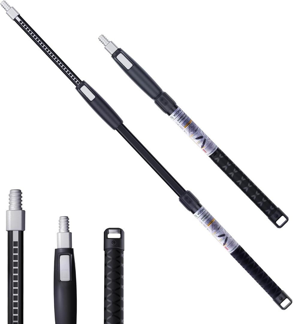 Voomey Professional Telescopic Extension Pole 2.3-4 ft Dual Paint Roller Pole Heavy-Duty telescoping Poles |Multi-Purpose Tool for Painters Painting,Dusting and Window Cleaning, 4 Feet