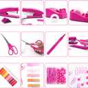 Hot Pink Desk Accessories Set - Stapler and Tape Dispenser Kit, Office Supplies Gift for Students, Women, Coworkers, Boss Lady, Office Clerks