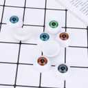 8 Pieces 26mm 1 Inch Halloween Eyes Scary Eyes Plastic Half Round Doll Eyeballs Halloween Horror Props for Halloween DIY Accessories