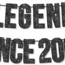 2 x Legend Since 2005 Banner for 20th Birthday Party Decoration,Happy 20th Boys Girls Birthday Party Banner,Handmade - Black