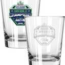 The Memory Company Officially Licensed NFL Seattle Seahawks 2026 Super Bowl LX Champions 2-Pack 15oz Double Old Fashioned Glass Set, Etched