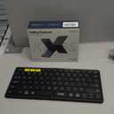 Samsers Full-Size Foldable Bluetooth Keyboard, KF08S Wireless Folding Keyboards with PU Leather Cover, Portable Travel for iPhone iPad Smartphone Tablet Laptop, Android Windows Mac OS, Black