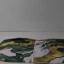 Emerald Green Abstract Marble Modern Trendy Canvas Print Wall Art Gold Foil Artwork for Walls Green Gold and White Picture Abstract Painting Marble Poster 16x24inchx2 No Frame