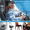 Seat Cushion & Lumbar Support Pillow for Office Chair, Car, Wheelchair Memory Foam Desk Chair Cushion for Sciatica, Lower Back & Tailbone Pain Relief Desk Pad with Adjustable Strap 3D Washable Cover, Cushion18"x 14"x 3" Lumbar Pillow13.7" X 13"x 4"
