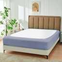 Biscaynebay Decorative Box Spring Cover King & Cal King Size, Silver Grey Luxurious Jersey Knitting Stretchy Wrap Around 4 Sides Bed Skirt for Home/Hotels Easy Fit Wrinkle Free Machine Washable