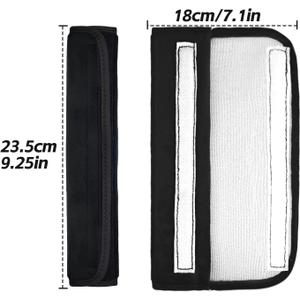 Seat Belt Cover, 2 Pack Soft Seat Belt Pads, Comfortable Seatbelt Cover Car Seat Strap Pads for Helping Protect Your Shoulder, Black