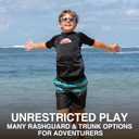 Kanu Surf Boys Paradise UPF 50 Sun Protective Rashguard Swim Shirt (2T, Bora Bora Black)