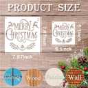 Christmas Stencils for Crafts Reusable Christmas Holiday Window Snow Stencil for Painting on Wood Glass Wall Furniture DIY Ornament Door Hanger Sign (crafts16)