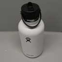 Hydro Flask Water Bottle - Insulated Stainless Steel - Wide Straw Lid, Non Spill, Leakproof in 40 Oz, White