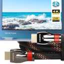 HDMI Cable 15FT, 4K@60Hz, 18Gbps High Speed HDMI 2.0 Cord, Ultra HD,Ethernet Audio Return,Video 4K,1080p,3D,Arc, HDR Compatible with Xbox,PS5/PS4,HDTV,Laptop ect (Red)