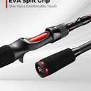 Piscifun Torrent Fishing Rod, IM6 Carbon Baitcaster Rod & Spinning Rod, High Sensitive Lightweight Casting Rod & Spinning Fishing Rod, Zirconium Oxide Rings, 2 Pieces Baitcast Rod & Spin Rod