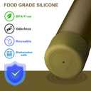 3 x yoelike Grid Silicone Boot for Owala Water Bottle, Anti-Slip Protective Sleeve for FreeSip/Twist/Flip, Bottom Bumper Cover for Watter Bottle Accessories (24 Ounces, Dark Green)