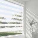 Artpuch Cordless Zebra Blinds for Windows,34" W X 64" H White Window Shades