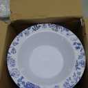Grencian 100 Pcs Blue Floral Paper Bowls 12 Oz Disposable Blue White Flower Dessert Bowls Disposable Hot Soup Salad Bowl for Birthday Bridal Baby Shower Christmas Tea Party Supplies