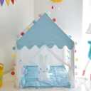 NA Tent Indoor Toy House Princess Castle Family Game Ball Pool Camping Tent Blueandwhitetent(excludingaccessories)