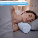 Novabright 2 Pack Cooling Neck Roll Pillow for Pain Relief Memory Foam Round Cylinder Bolster Cervical Round Support Pillow with Washable Breathable Cover for Sleeping(18 x 4 Inch)