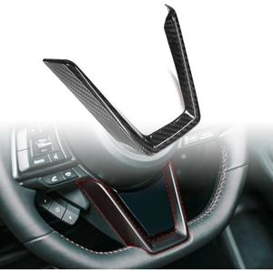 Jogon Dry Carbon Fiber Steering Wheel Lower Trim for Subaru WRX VB STI S4 2022 2023 2024 U-Shaped Frame, Steering Wheel Bezel Cover