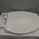Elongated Toilet Seat, 18.5 Soft/Slow Close Oval (Oblong) Toilet Seat for Elongated Toilets, No-Slam Quiet-Close Lid, Easy-to-Install & Clean, Durable Never-Loosen White Plastic Seat