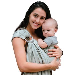 Nalakai Ring Sling Baby Carrier, Soft Linen Baby Sling, Baby Wrap, Comfort, Style, and Giving Back - Carry Your Little One with Love (Sage Green)
