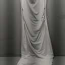 BTFBM Cocktail Dresses for Women Spring 2026 Cowl Neck Sleeveless Ruched Slim Fit Maxi Summer Formal Wedding Guest Dress, M