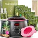 Wax Kit for Hair Removal, Wax Pot for Hair Removal for Face, Body, Leg, Bikini, Brazilian Wax, Waxing Kit for Women & Men (34 Accessories) (Matte Black)