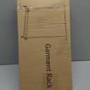 Buzowruil Metal Rolling Clothing Rack Adjustable Freestanding Garment Organizer with Wheels, Space-Saving Design for Home, Closet, Office, or Retail, White