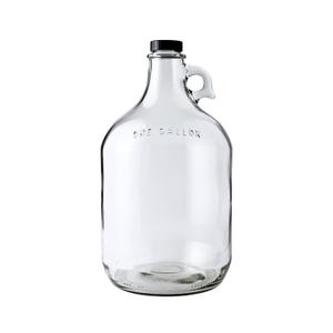 FastRack 70-1SVE-5J2I Glass Water Bottle Includes 38 mm Polyseal Cap, 1 gallon Capacity, Clear