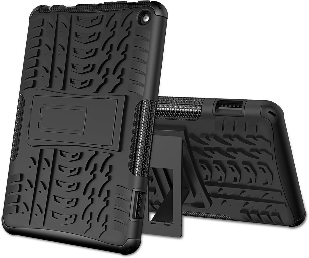 ROISKIN for Flre 7 Tablet Case 12thGeneration 2022 Release with Kickstand for Kids (Black)