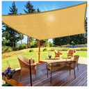 HappyTrends Sun Shade Sail,Heavy Duty UV Protection Beach Shade Canopy Wind sail,Tear and Rust Resistant Patio sail Shade for Yard Deck Lawn Garden Rectangle Sunshade(12'x 12', Sand)