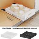 bealy 21'' Deep Pull Out Cabinet Organizer Adhesive, 10'' Wide Roll Out Cabinet Drawers for Face Frame or Frameless Cabinets, Sturdy Carbon Steel Kitchen Organizer Shelf for Pantry, Kitchen, Bathroom