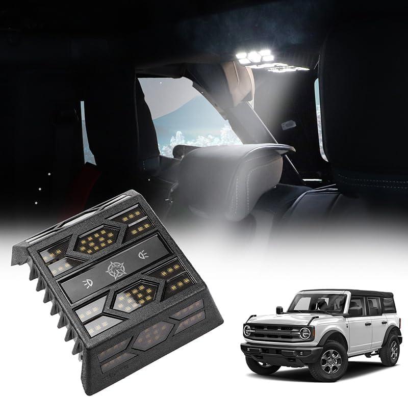 Touch Dome Light Compatible with Ford Bronco 2021-2024 4 Door | Plug-Play LED Ceiling Light Roof Light | Super Bright Reading Light for Bronco | Easy Install (Not Fit 2 Door/Sport)