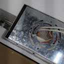 MELUCEE Bathroom Vanity Light Fixtures 5-Light Modern LED Vanity Lights for Bathroom Brushed Nickel with Crystal Bubble Clear Glass Shade, Dimmable Wall Light 3000K-6000K, Built-in LED Chips