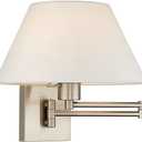 Livex Lighting 40039-91 1-Light Swing Arm Wall Light, Brushed Nickel, 13"W x 12"H