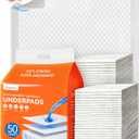 50 Count 28" x 34" Disposable Puppy Pads, Super Absorbent Dog Pee Pads with Anti-Slip Adhesive Tabs, Quick-Dry, Leak-Proof, Odor Control Training Pads for Dogs & Pets, X-Large