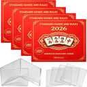 2026 Mahjong Card Large Print, 4-Pack Official, American Mahjong, Waterproof and Tear-Resistant, Easy-to-Read for Full Table