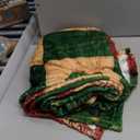 Vintage - Style Christmas Plaid Pattern Flannel Throw Blanket, 50"60"(125 * 150cm) Soft Anti-Pilling Fleece Blanket for Couch, Sofa, Bed, Lightweight and Breathable for Home, Office, Travel